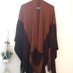 Apt. 9 Pumpkin Shawl w/ pockets & fringe